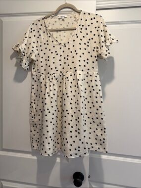 Madewell Polka Dress - Black on Cream, xxs, worn 1x or 2x
